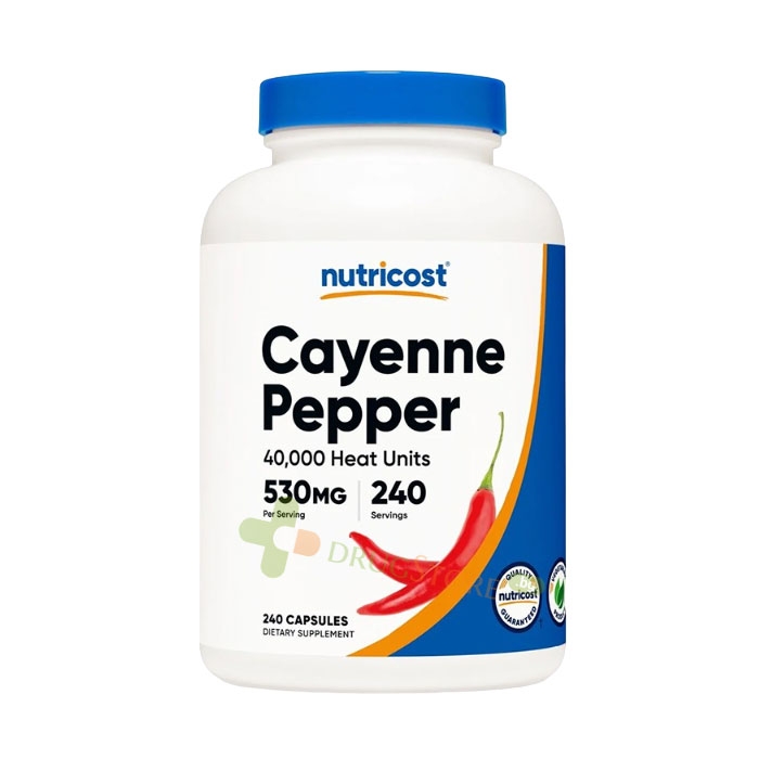КАЙЕНСКИ ЛЮТ ЧЕРВЕН ПИПЕР капсули 530 мг 240 броя / NUTRICOST CAYENNE PEPPER