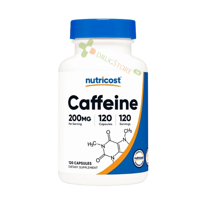 КОФЕИН капсули 200 мг 120 броя / NUTRICOST CAFFEINE