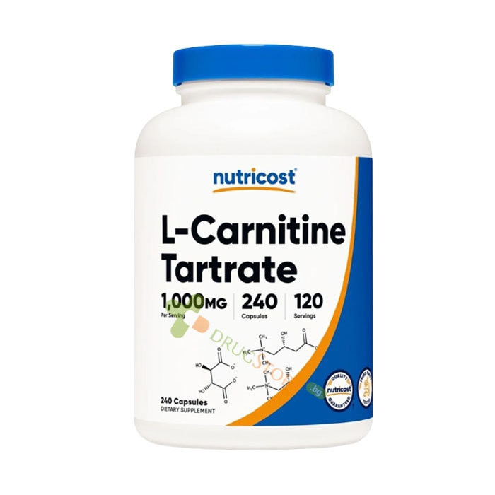 L-КАРНИТИН (ТАРТАРАТ) капсули 1000 мг 240 броя / NUTRICOST L-CARNITINE TARTARATE