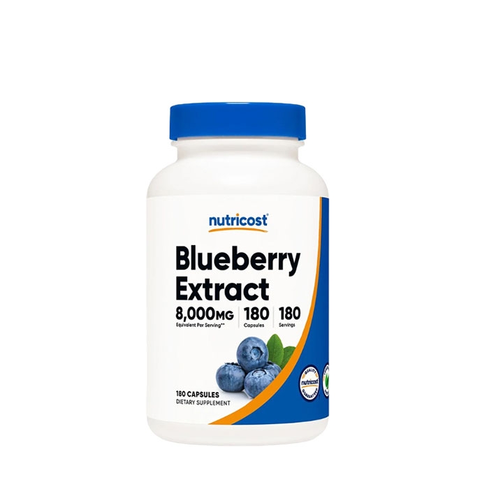 СИНЯ БОРОВИНКА капсули 180 броя / NUTRICOST BLUEBERRY EXTRACT