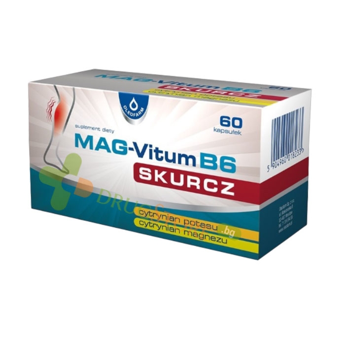 ОЛЕОФАРМ МАГНЕЗИЙ + ВИТАМИН B6 + КАЛИЙ капсули 60 броя / OLEOFARM MAGNESIUM + VITAMIN B6 + POTASSIUM