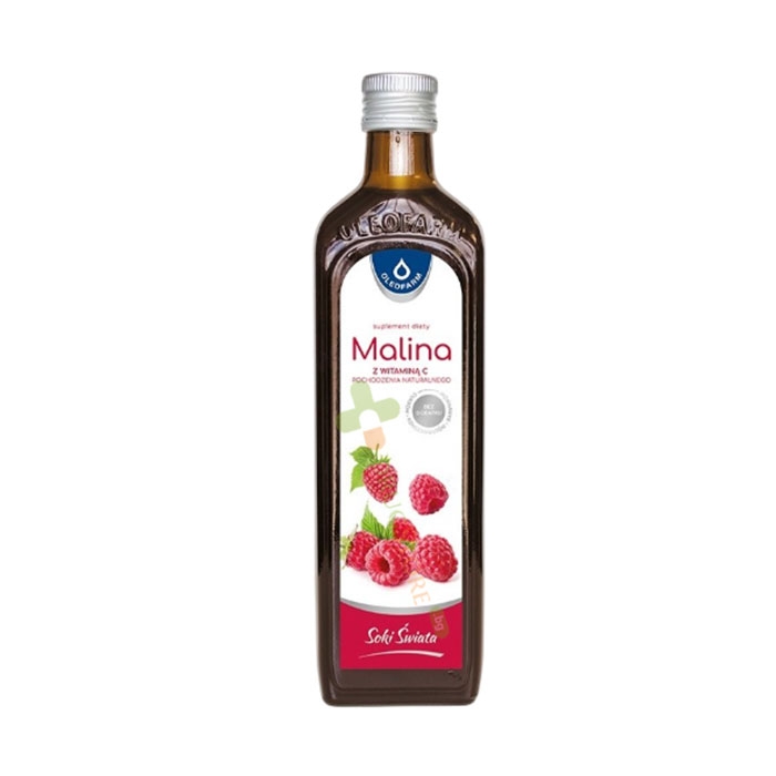 ОЛЕОФАРМ МАЛИНА + ВИТАМИН C сок 490 мл / OLEOFARM RASPBERRY + VITAMIN C juice