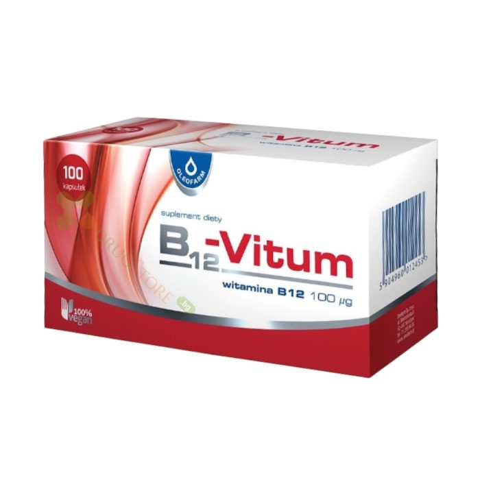 ОЛЕОФАРМ ВИТАМИН B12 (ЦИАНОКОБАЛАМИН) капсули 100 мкг 100 броя / OLEOFARM VITAMIN B12