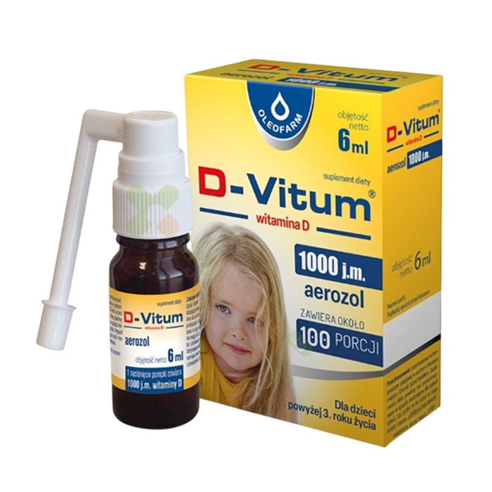 ОЛЕОФАРМ ВИТАМИН D3 спрей 1000 IU 6 мл / OLEOFARM D-VITUM VITAMIN D aerozol 1000 IU