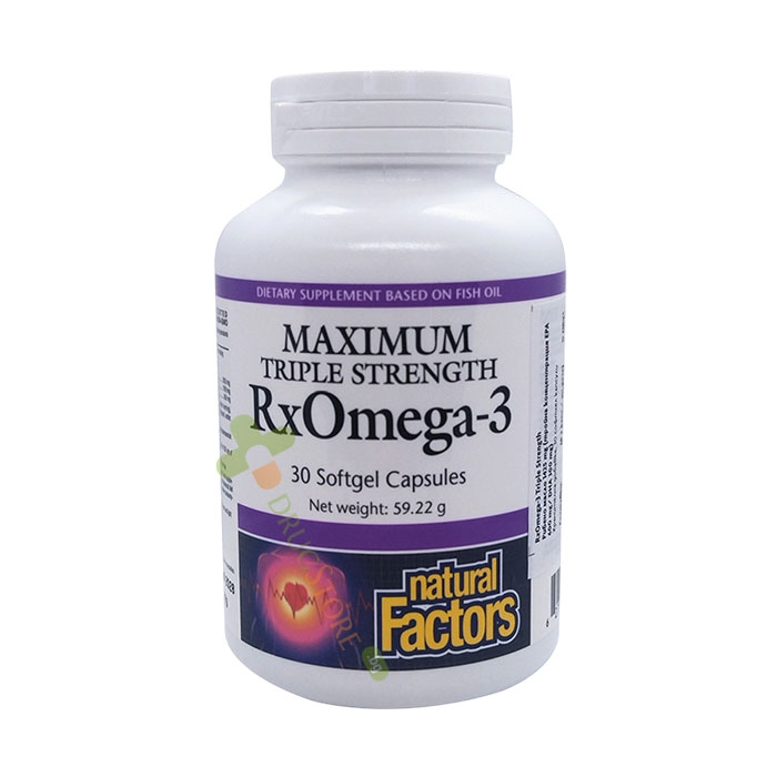 ОМЕГА-3 RX МАКСИМУМ СИЛА капсули 30 броя / NATURAL FACTORS OMEGA-3 RX MAXIMUM STRENGTH