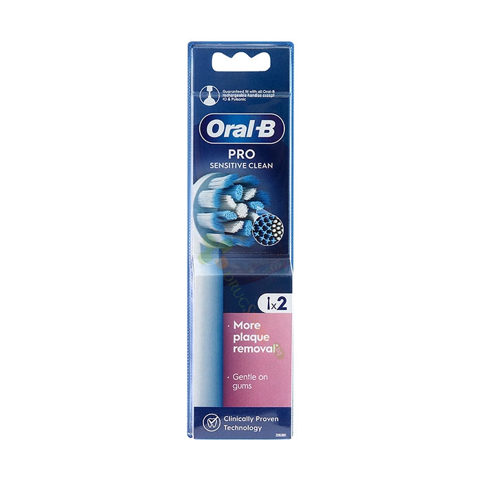 НАКРАЙНИК ЗА ЕЛЕКТРИЧЕСКА ЧЕТКА ЗА ЗЪБИ ОРАЛ - Б PRO SENSITIVE CLEAN EB 60-2 2 броя / PROCTER &amp; GAMBLE ORAL-B PRO SENSITIVE CLEAN EB 60-2 BRUSH HEADS