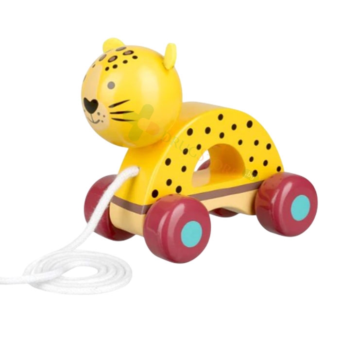 ИГРАЧКА ЗА ДЪРПАНЕ ЛЕОПАРД / ORANGE TREE TOYS LEOPARD PULL ALONG