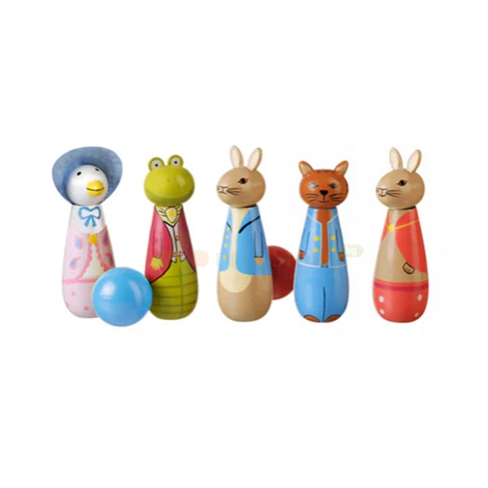 ДЪРВЕН БОУЛИНГ PETER RABBIT / ORANGE TREE TOYS PETER RABBIT SKITTLES