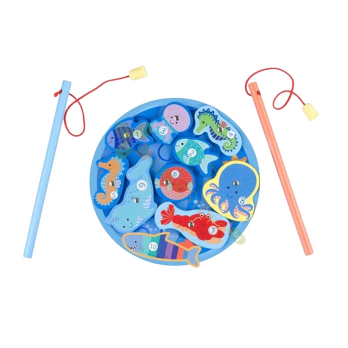 ДЪРВЕН МАГНИТЕН РИБОЛОВ / ORANGE TREE TOYS MAGNETIC FISHING GAME