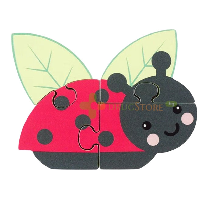 ДЪРВЕН ПЪЗЕЛ КАЛИНКА / ORANGE TREE TOYS LADYBIRD WOODEN PUZZLE