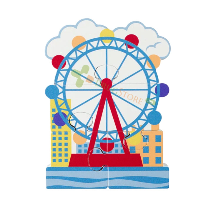 ДЪРВЕН ПЪЗЕЛ ОКОТО НА ЛОНДОН / ORANGE TREE TOYS LONDON EYE WOODEN PUZZLE