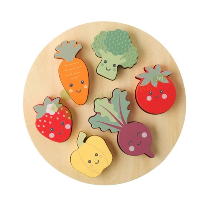 ДЪРВЕН ПЪЗЕЛ ЩАСТЛИВИ ЗЕЛЕНЧУЦИ / ORANGE TREE TOYS HAPPY VEGGIES PUZZLE