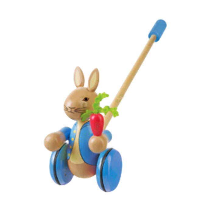 ДЪРВЕНА БУТАЛКА PETER RABBIT / ORANGE TREE TOYS PUSH ALONG PETER RABBIT