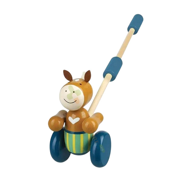 ДЪРВЕНА БУТАЛКА ПОНИ / ORANGE TREE TOYS PONY PUSH ALONG