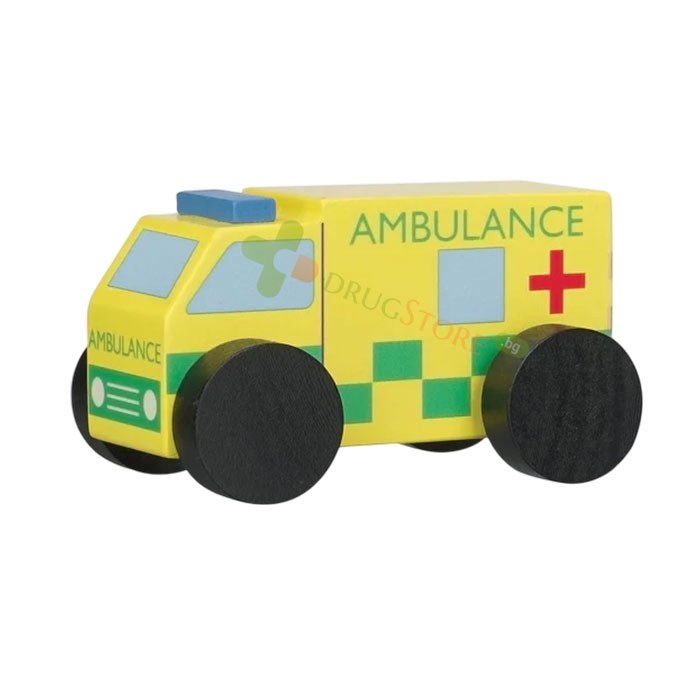 ДЪРВЕНА ЛИНЕЙКА / ORANGE TREE TOYS AMBULANCE
