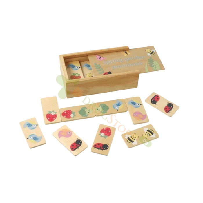 ДЪРВЕНО ДОМИНО ГРАДИНА / ORANGE TREE TOYS SPRING GARDEN DOMINOES
