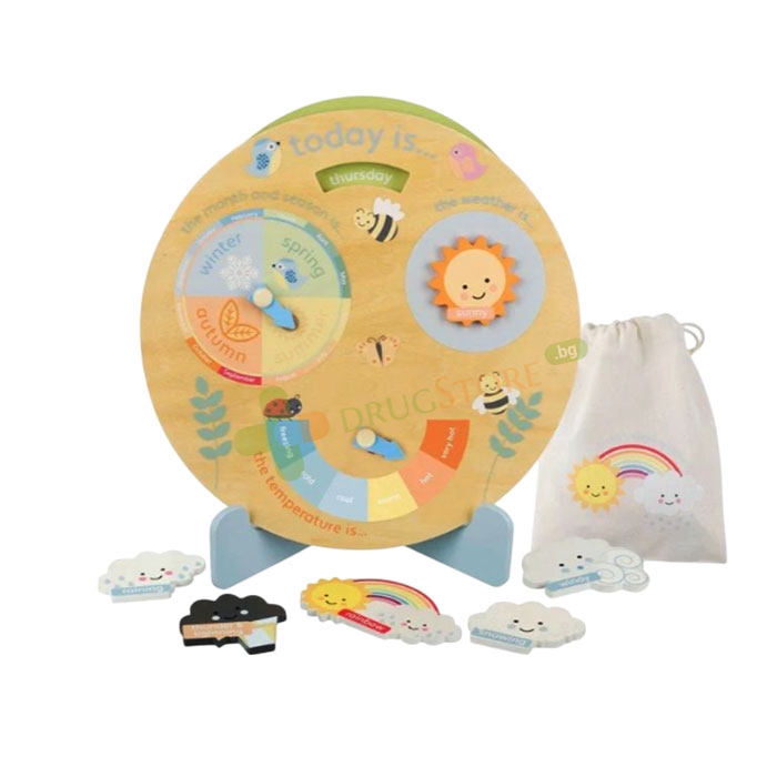ОБУЧИТЕЛЕН ЧАСОВНИК ЗА ВРЕМЕТО / ORANGE TREE TOYS EDUCATIONAL WEATHER CLOCK