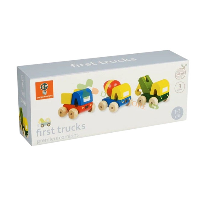 СТРОИТЕЛНИ МАШИНИ 3 ЧАСТИ / ORANGE TREE TOYS FIRST TRUCKS