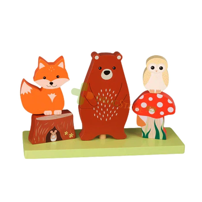 ПЪЗЕЛ НИЗАНКА С ЖИВОТНИ / ORANGE TREE TOYS WOODLAND STACKING TOY