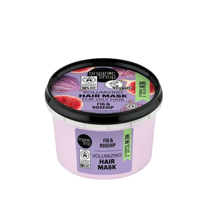 МАСКА ЗА КОСА ЗА БЛЯСЪК ГРЪЦКА СМОКИНЯ 250 мл / ORGANIC SHOP GREEK FIG &amp; ALMOND EXPRESS SHINE HAIR MASK