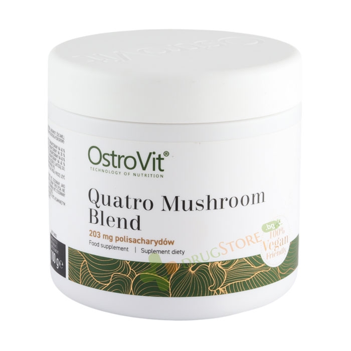 ОСТРОВИТ КУАТРО МАШРУМ БЛЕНД прах 100 г / OSTROVIT QUATRO MUSHROOM BLEND powder