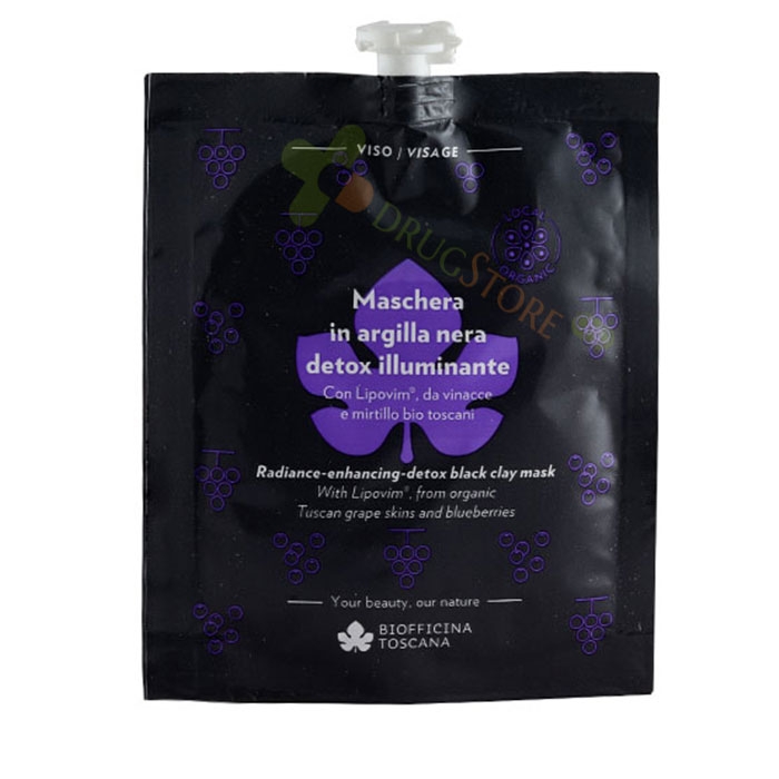 ОЗАРЯВАЩА ДЕТОКС МАСКА ЗА ЛИЦЕ С ЧЕРНА ГЛИНА 30 г / BIOFFICINA TOSCANA RADIANCE ENHANCING DETOX BLACK CLAY MASK