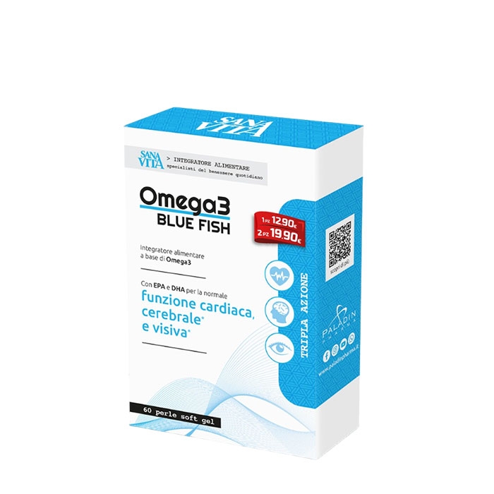 САНАВИТА ОМЕГА 3 РИБЕНО МАСЛО капсули 500 мг 60 броя / PALADIN PHARMA SANIVITA OMEGA 3 BLUE FISH