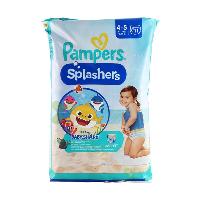 ПАМПЕРС ПЕЛЕНИ - ГАЩИ ЗА ПЛУВАНЕ СПЛАШЪРС 9 - 15 кг 11 броя / PROCTER &amp; GAMBLE PAMPERS SPLASHERS DISPOSABLES SWIM PANTS 9-15 kg