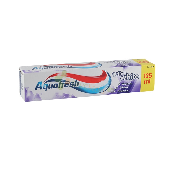 ПАСТА ЗА ЗЪБИ АКВАФРЕШ АКТИВ УАЙТ 125 мл / HALEON AQUAFRESH ACTIVE WHITE TOOTHPASTE