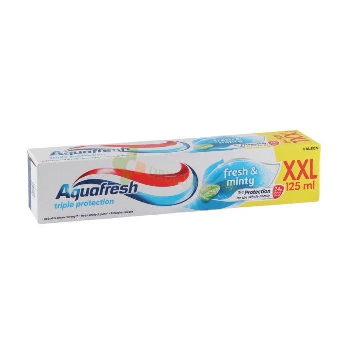 ПАСТА ЗА ЗЪБИ АКВАФРЕШ ТРИПЪЛ ПРОТЕКШЪН ФРЕШ ЕНД МИНТИ 125 мл / HALEON AQUAFRESH TRIPLE PROTECTION FRESH &amp; MINT TOOTHPASTE