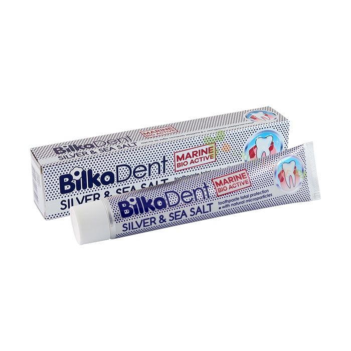 ПАСТА ЗА ЗЪБИ БИЛКА ДЕНТ СРЕБРО И МОРСКА СОЛ 75 мл / BILKADENT SILVER &amp; SEA SALT TOOTHPASTE
