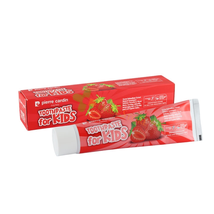 ПАСТА ЗА ЗЪБИ ДЕЦА БЕЗ ФЛУОР С ВКУС ЯГОДА 75 мл / PIERRE CARDIN CHILDREN&#039;S TOOTHPASTE FLUORIDE FREE STRAWBERRY FLAVOUR