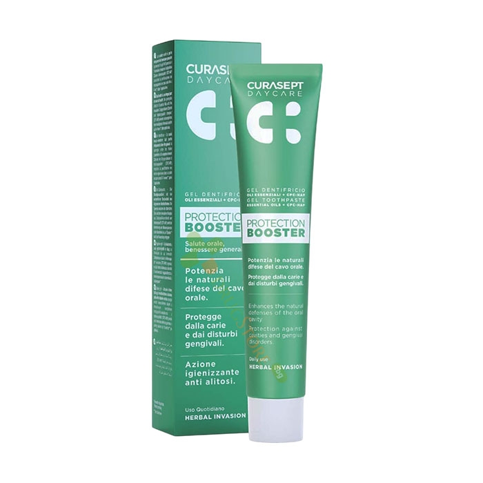 ПАСТА ЗА ЗЪБИ С ВКЕС НА БИЛКИ 75 мл / CURASEPT BOOSTER DAYCARE TOOTHPASTE HERBAL INVASION