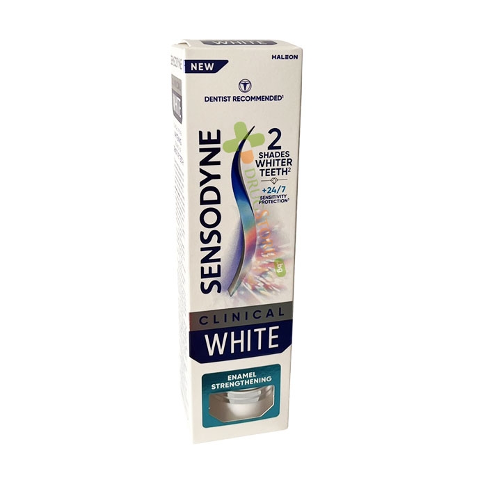 ПАСТА ЗА ЗЪБИ СЕНСОДИН CLINICAL WHITE ENAMEL 75 мл / HALEON SENSODYNE TOOTHPASTE CLINICAL WHITE ENAMEL