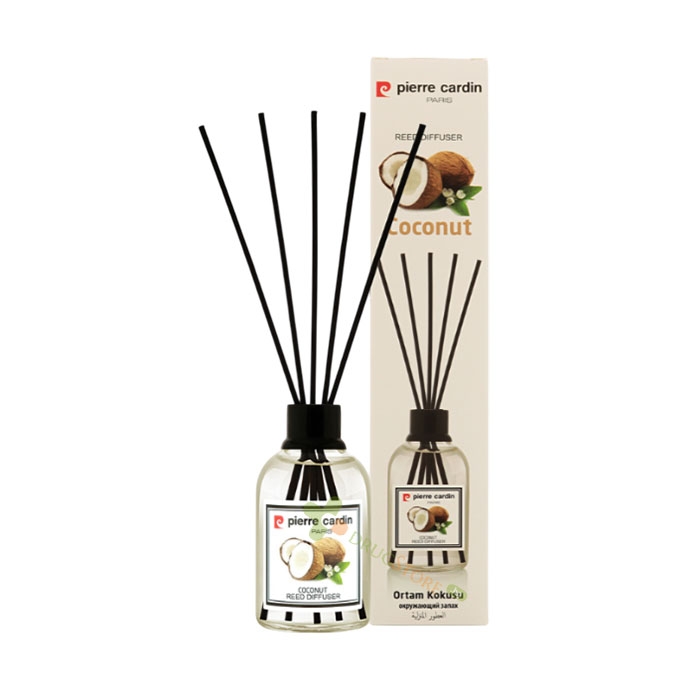 АРОМА ДИФУЗЕР С ПРЪЧИЦИ - КОКОС 110 мл / PIERRE CARDIN REED DIFFUSER - COCONUT