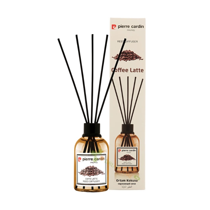 АРОМА ДИФУЗЕР С ПРЪЧИЦИ - КАФЕ ЛАТЕ 110 мл / PIERRE CARDIN REED DIFFUSER COFFE LATTE