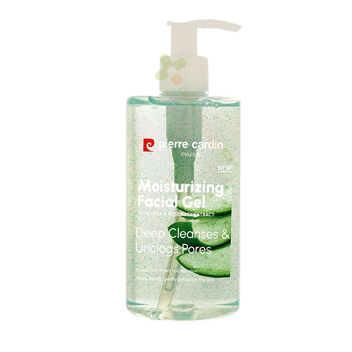 ИЗМИВАЩ ГЕЛ ЗА ЛИЦЕ С АЛОЕ ВЕРА И РОЗМАРИН 350 мл / PIERRE CARDIN MOISTURIZING FACE GEL WITH ALOE VERA &amp; ROSMARINE EXTRACT