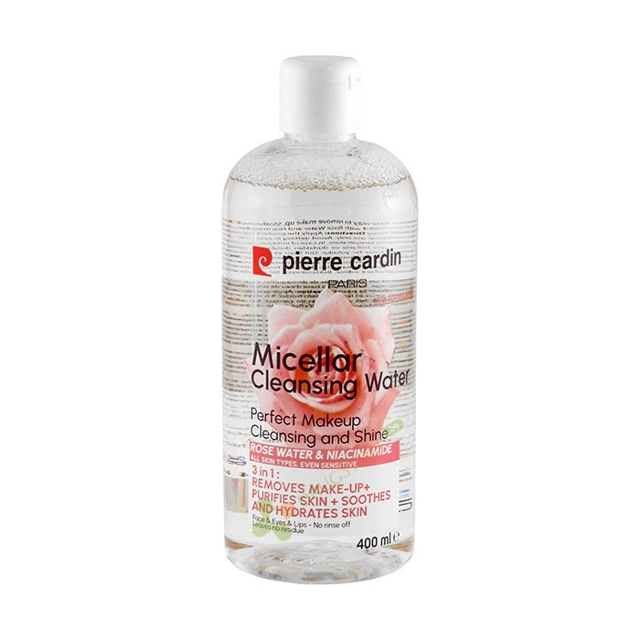 МИЦЕЛАРНА ВОДА ЗА ЛИЦЕ РОЗОВА ВОДА И НИАЦИНАМИД 400 мл / PIERRE CARDIN MICELLAR CLEANCING WATER WITH ROSE WATER &amp; NIACINAMIDE