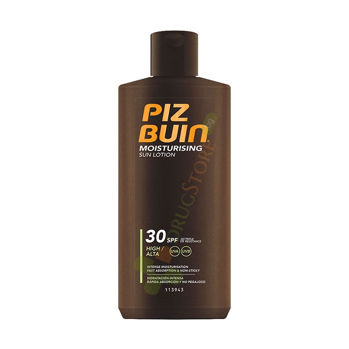 ПИЗ БУИН MOISTURISING ХИДРАТИРАЩ СЛЪНЦЕЗАЩИТЕН ЛОСИОН SPF30 200 мл / PIZ BUIN MOISTURISING SUN LOTION SPF30