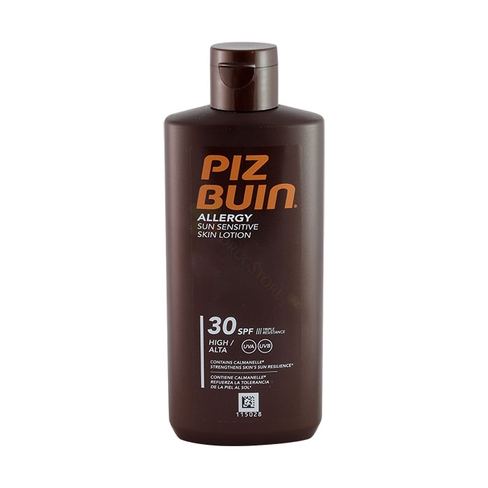 ПИЗ БУИН СЛЪНЦЕЗАЩИТЕН ЛОСИОН ЗА ЧУВСТВИТЕЛНА КОЖА SPF30 200 мл / PIZ BUIN ALLERGY SUN SENSITIVE SKIN LOTION