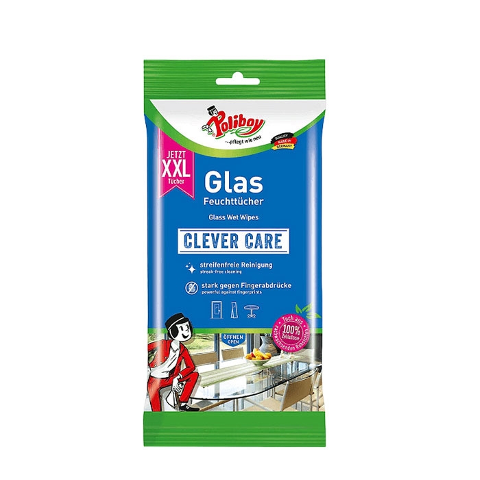 ВЛАЖНИ КЪРПИ ЗА СТЪКЛА И ОГЛЕДАЛА 24 броя / POLIBOY GLASS WET WIPES