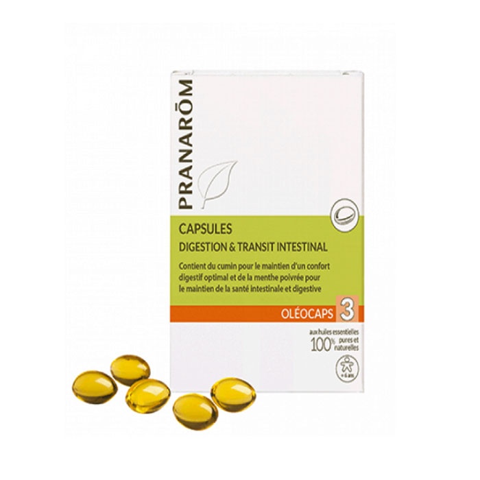 ПРАНАРОМ ОЛЕОКАПС 3 ЗА ДОБРО ХРАНОСМИЛАНЕ капсули 30 / PRANAROM OLEOCAPS 3 DIGESTION &amp; TRANSIT INTESTINAL capsules 30