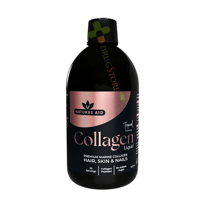 ПРЕМИУМ ТЕЧЕН МОРСКИ КОЛАГЕН 5000 мг ТРОПИКАЛ 500 мл / NATURES AID PREMIUM MARINE COLLAGEN LIQUID 5000 mg TROPICAL