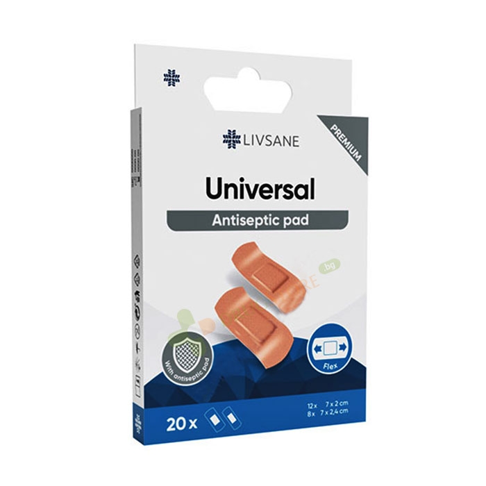 ПРЕМИУМ УНИВЕРСАЛ ПЛАСТИРИ 2 размера 20 броя / LIVSANE PREMIUM UNIVERSAL ANTISEPTIC PAD 2 sizes