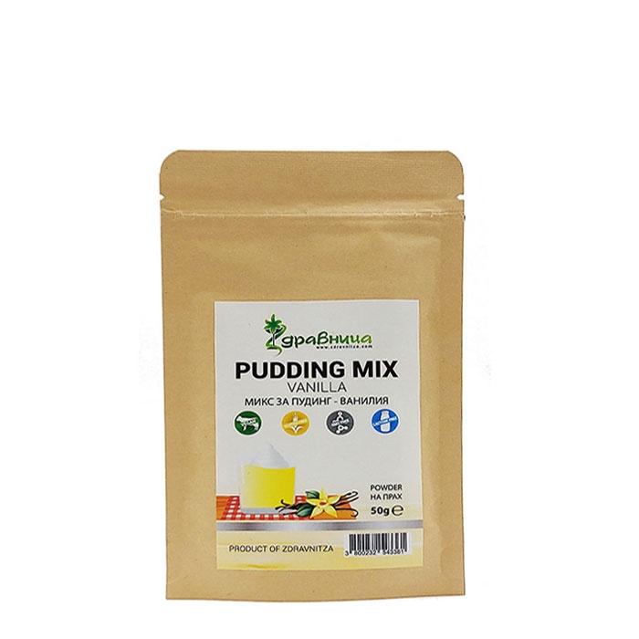 ЗДРАВНИЦА МИКС ЗА ПУДИНГ С БУРБОНСКА ВАНИЛИЯ 50 гр. / ZDRAVNITZA PUDDING MIX VANILLA