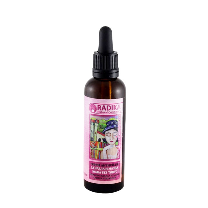 РАДИКА АНТИ - ЕЙДЖ СЕРУМ ЗА МАЗНА И ЗРЯЛА КОЖА БЕЗ ТОНУС 50 мл / BIOHERBA RADIKA ANTIAGE SERUM OILY AND MATURE SKIN