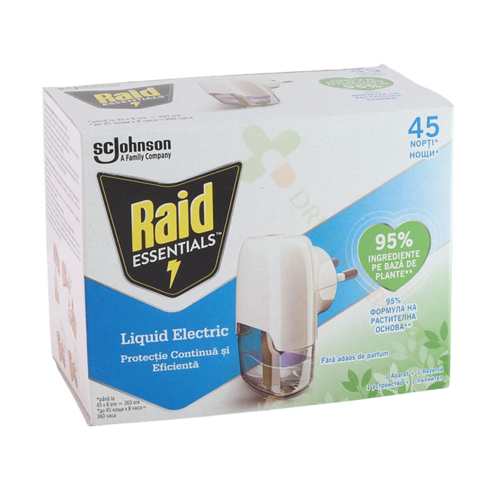 РАЙД ЕСЕНШЪЛС ЕЛЕКТРИЧЕСКИ ИЗПАРИТЕЛ + ПЪЛНИТЕЛ / RAID ESSENTIALS ELECTRIC VAPOR + REFILL