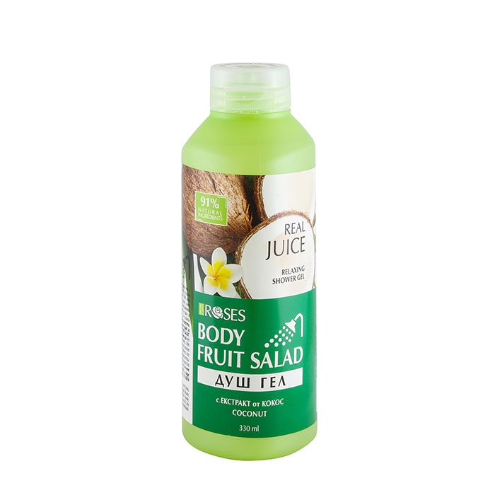 РЕЛАКСИРАЩ ДУШ ГЕЛ С ЕКСТРАКТ ОТ КОКОС 330 мл / AGIVA NATURE OF AGIVA ROSES FRUIT SALAD RELAXING SHOWER GEL WITH EXTRACT OF COCONUT