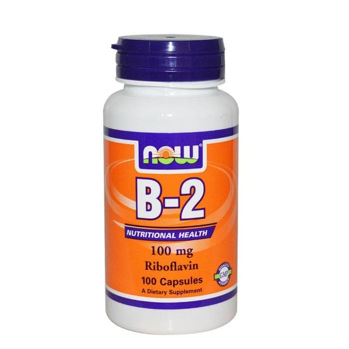 НАУ ФУДС ВИТАМИН Б-2 капсули 100 мг. 100 броя / NOW FOODS RIBOFLAVIN