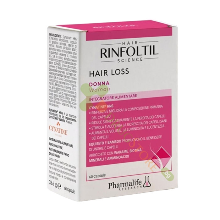 РИНФОЛТИЛ ФОРМУЛА ПРОТИВ КОСОПАД ЗА ЖЕНИ капсули 60 броя / PHARMALIFE RINFOLTIL HAIR LOSS WOMAN